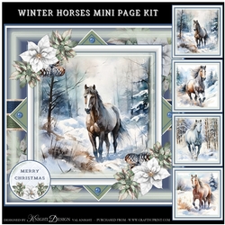 Winter Horses Mini Page Kit