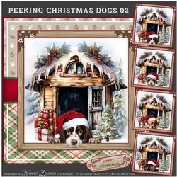 Peeking Christmas Dogs 02 Mini Page Kit