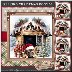Peeking Christmas Dogs 03 Mini Page Kit 