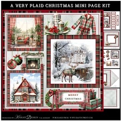 A Very Plaid Christmas Mini Page Kit