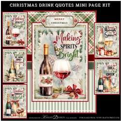 Christmas Drink Quotes Mini Page Kit