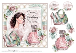 Special Birthday Wishes Card Front 03 With Decoupage