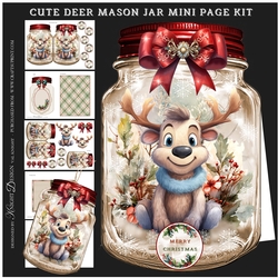 Cute Deer Mason Jar Mini Page Kit
