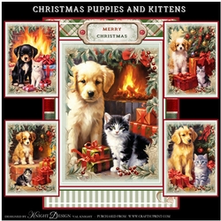 Christmas Puppies And Kittens Mini Page Kit