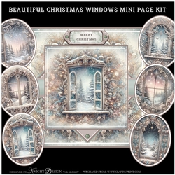 Beautiful Christmas Windows Mini Page Kit