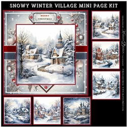 Snowy Winter Village Mini Page Kit
