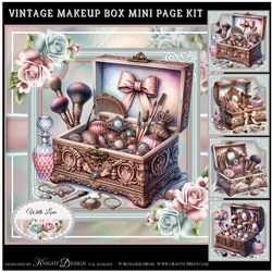 Vintage Makeup Box Mini Page Kit