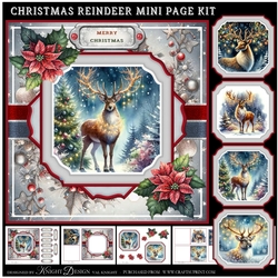 Christmas Reindeer Mini Page Kit