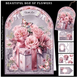 Beautiful Box Of Flowers Shaped Mini Page Kit