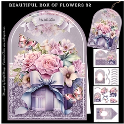 Beautiful Box Of Flowers 02 Shaped Mini Page Kit