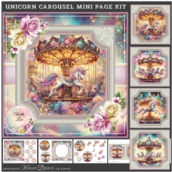 Unicorn Carousel Mini Page Kit
