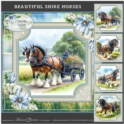 Beautiful Shire Horses Mini Page Kit