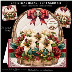 Christmas Basket Tent Card Kit