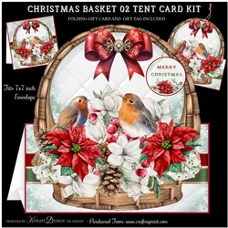 Christmas Basket 02 Tent Card Kit