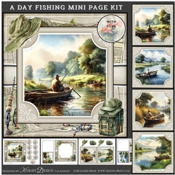 A Day Fishing Mini Page Kit 