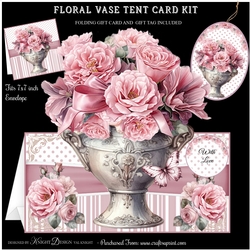 Floral Vase Tent Card Kit