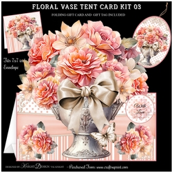 Floral Vase Tent Card Kit 03 