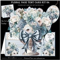 Floral Vase Tent Card Kit 04