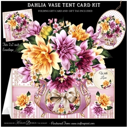 Dahlia Vase Tent Card Kit
