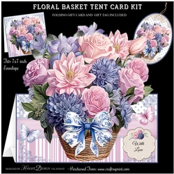 Floral Basket Tent Card Kit