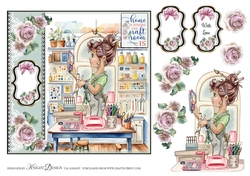 The Craft Room Card Front With Decoupage 