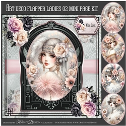 Art Deco Flapper Ladies 02 Mini Page Kit