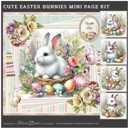 Cute Easter Bunnies Mini Page Kit
