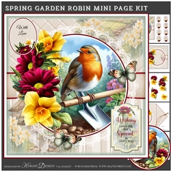 Spring Garden Robin Mini Page Kit