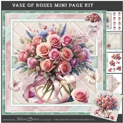 Vase Of Roses Mini Page Kit