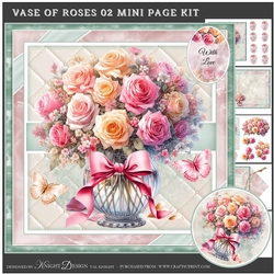 Vase Of Roses 02 Mini Page Kit