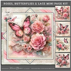 Roses, Butterflies & Lace Mini Page Kit