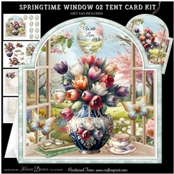 Springtime Window 02 Tent Card Kit