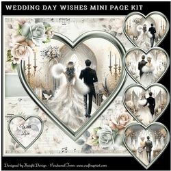 Wedding Day Wishes Mini Page Kit