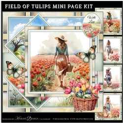 Field Of Tulips Mini Page Kit