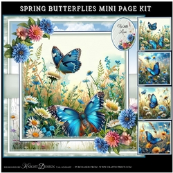 Spring Butterflies Mini Page Kit