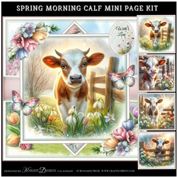 Spring Morning Calf Mini Page Kit