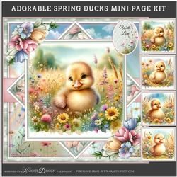 Adorable Spring Ducks Mini Page Kit