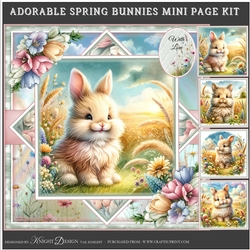 Adorable Spring Bunnies Mini Page Kit