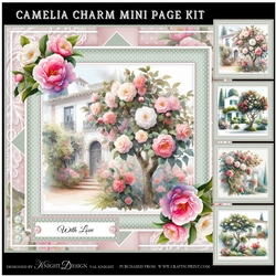 Camelia Charm Mini Page Kit