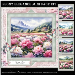 Peony Elegance Mini Page Kit