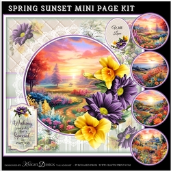 Spring Sunset Mini Page Kit