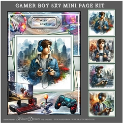 Gamer Boy Mini Page Kit