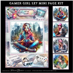 Gamer Girl 5x7 Mini Page Kit