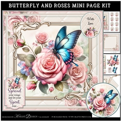 Butterfly And Roses Mini Page Kit