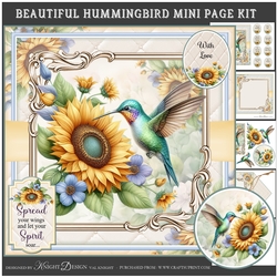 Beautiful Hummingbird Mini Page Kit