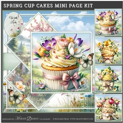 Spring Cup Cakes Mini Page Kit