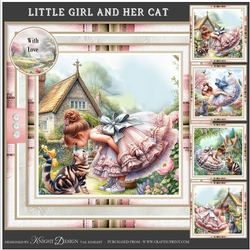Little Girl And Her Cat Mini Page Kit