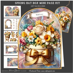 Spring Hat Box Cut And Fold Mini Page Kit
