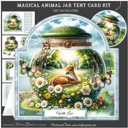 Magical Animal Jar Tent Card Kit