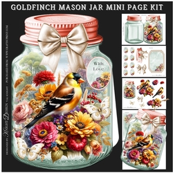 Goldfinch Mason Jar Shaped Mini Page Kit